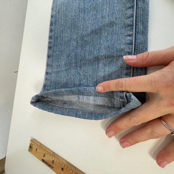 Carmar Distressed Straight Leg Jeans Blue 27 Women’s Low Rise Y2K Pockets Denim - Picture 7 of 10